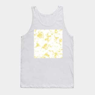 Buttercup yellow and white Storm - Tie-Dye Shibori Texture Tank Top